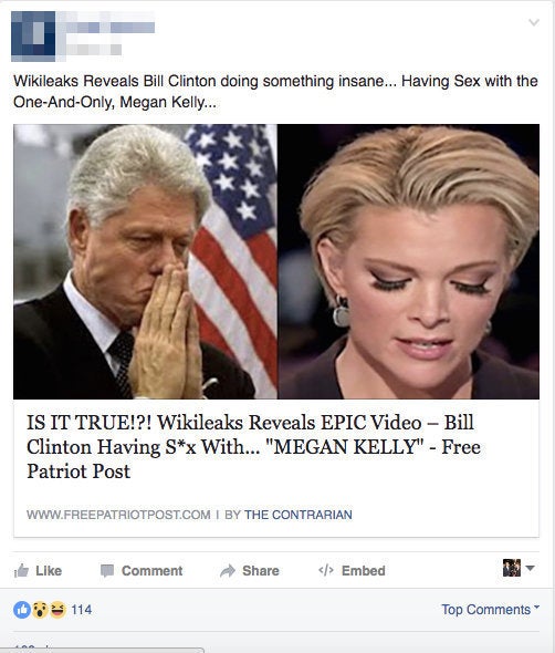 Image result for fake news on facebook examples