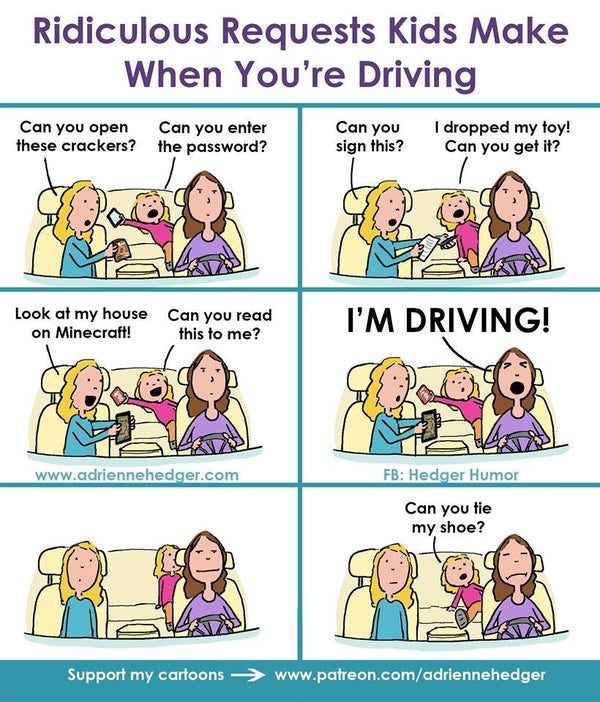 19 Comics That Sum Up Car Rides With Kids The Huffington Post