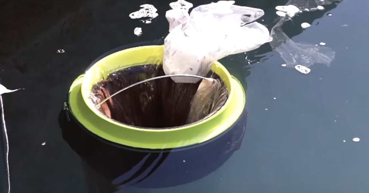 This Genius Bucket Sucks Trash And Oil Right Out Of The Sea