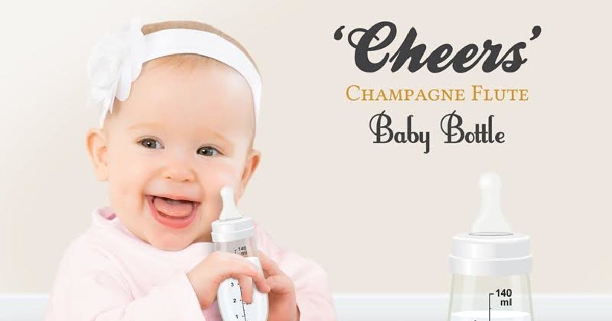 Champagne Baby Bottle Newborns Can Drink Milk In Style Thanks To This
