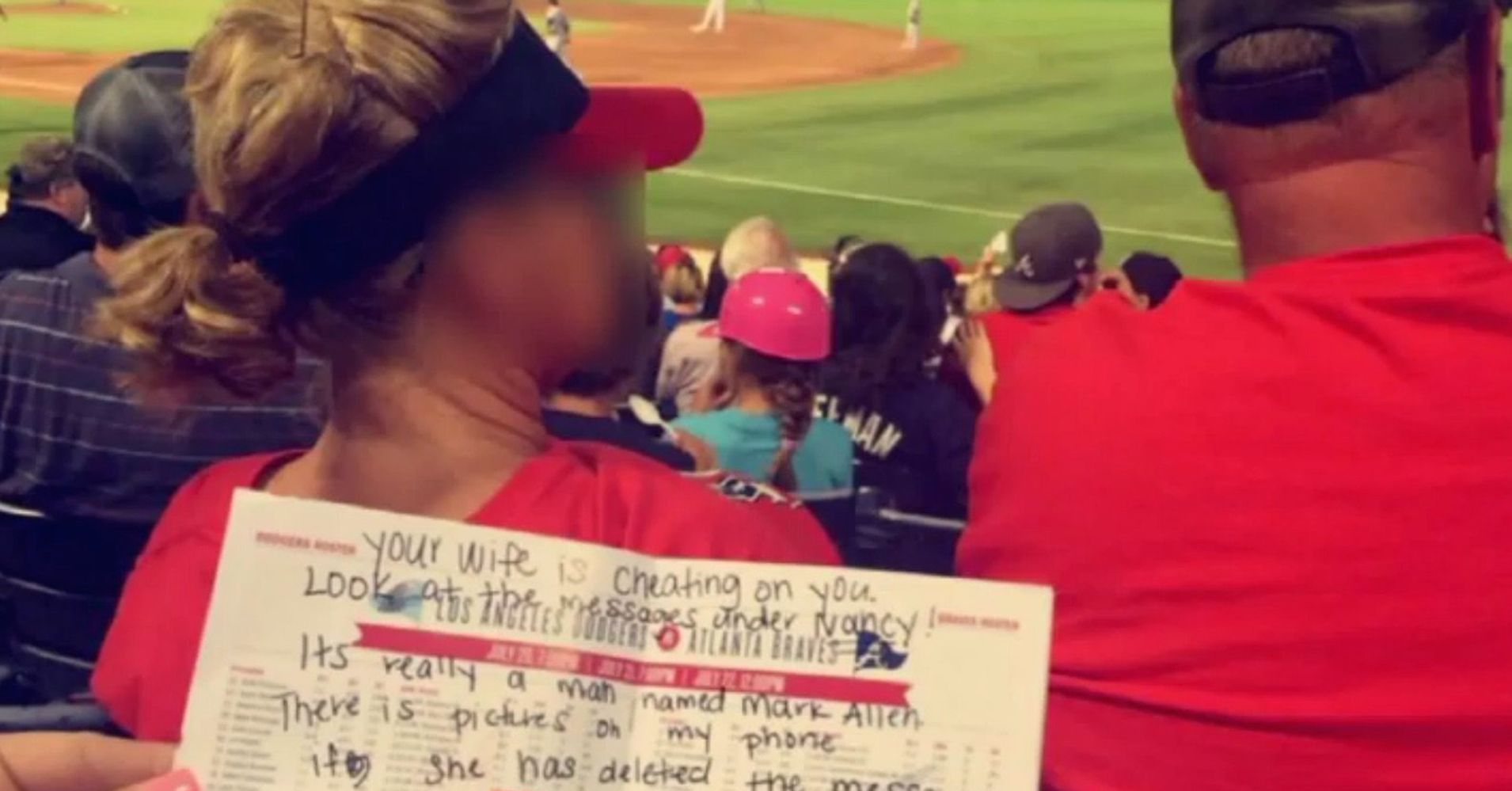 Cheating Wife Reportedly Busted While Sexting At A Baseball Game Huffpost 2923