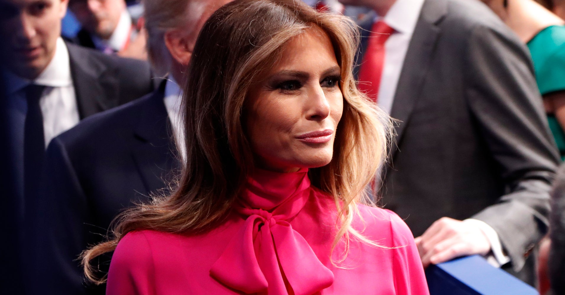 melania pussy bow blouse