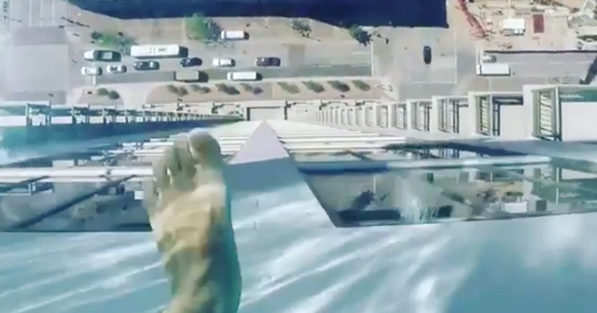 DON'T LOOK DOWN! You're 500 Feet Over Houston In This Glass Bottom Pool