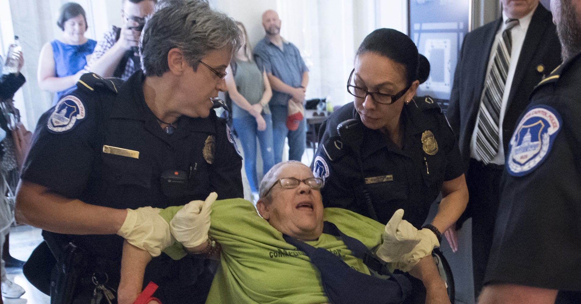 Police Haul Off Protesters, Some With Disabilities, From Mitch McConnell's Office - HuffPost