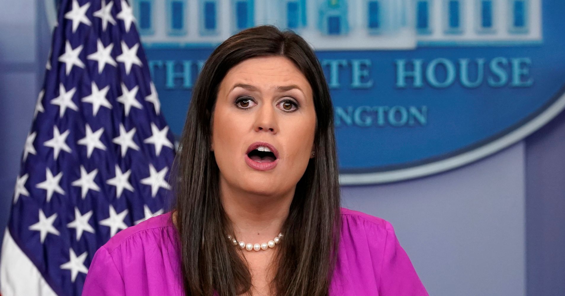 Reporter Challenges Sarah Huckabee Sanders After She Rants About 'Constant Barrage Of Fake News'