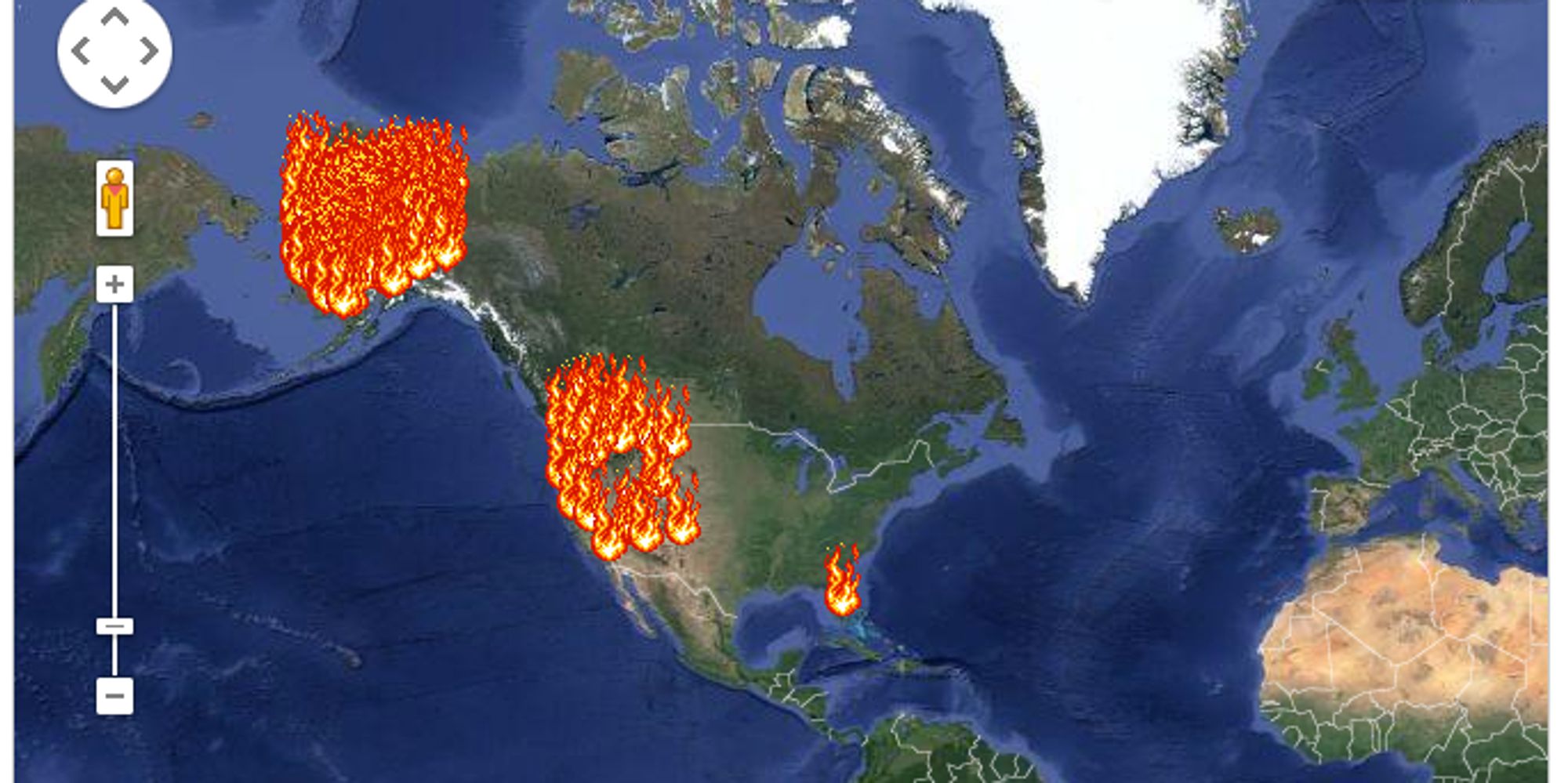 Watch The U.S. Burn In Frightening New Wildfire Map | The Huffington Post