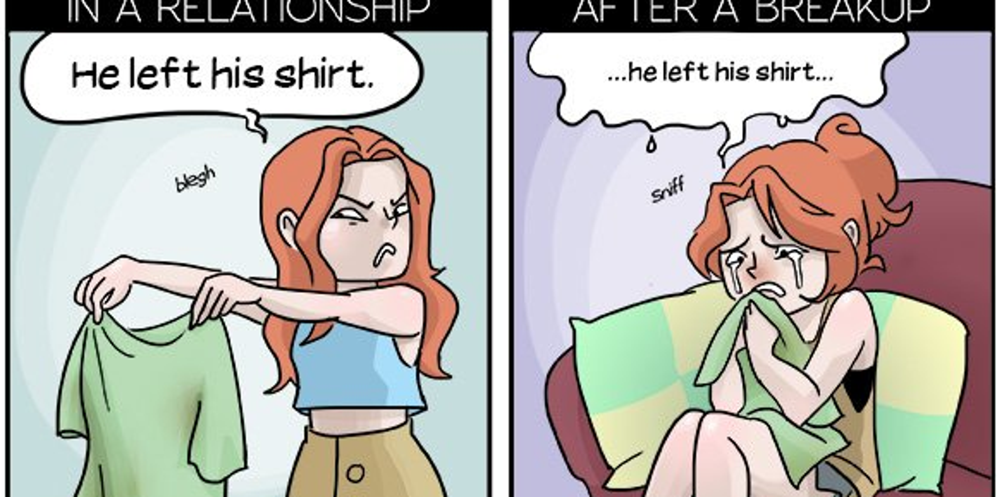 Being In A Relationship Versus Being Newly Single, In 5 Comics The