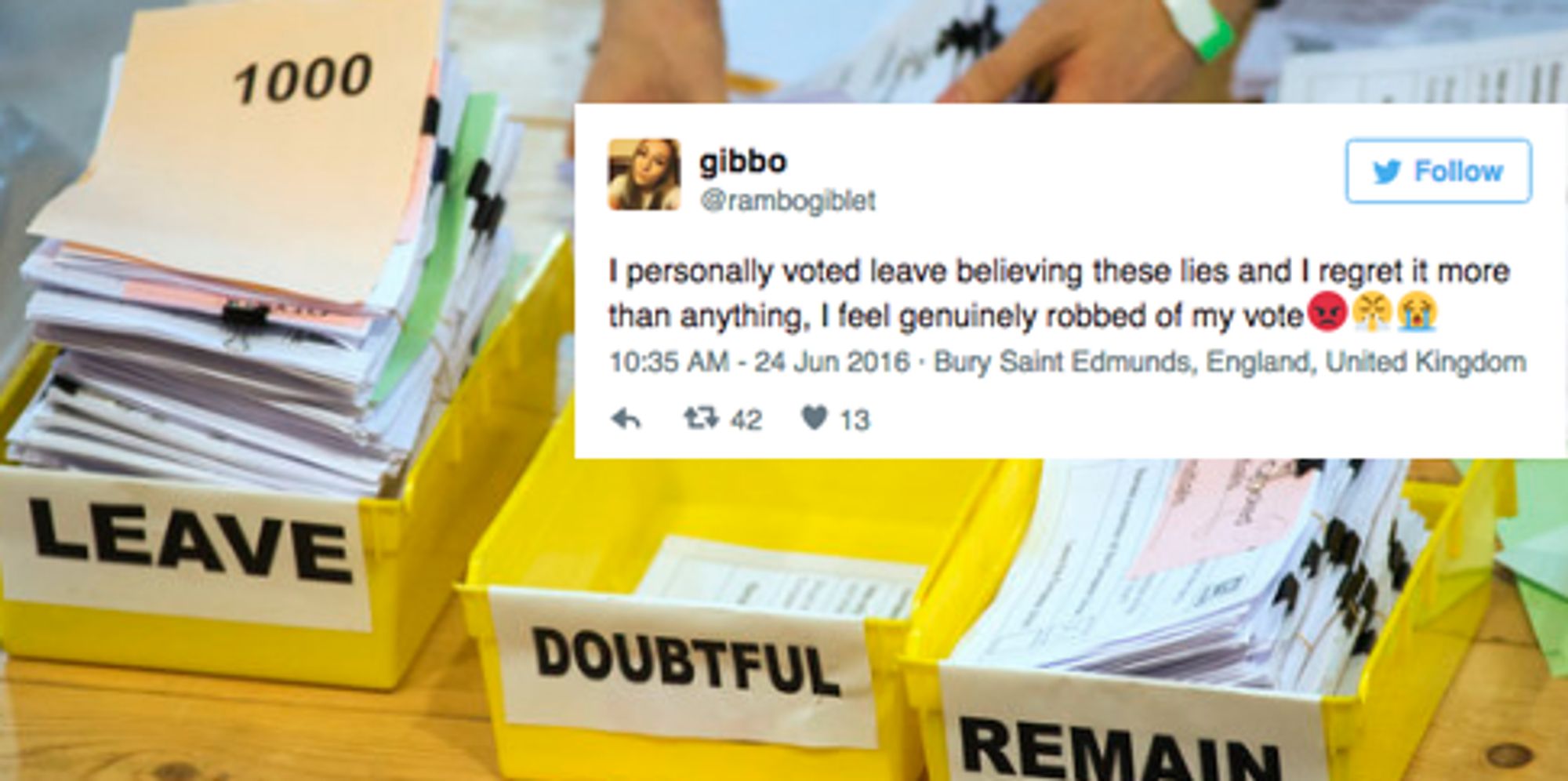 The Brexit-Backers Who Regret Not Voting Remain After EU Referendum Results | HuffPost UK2000 x 996