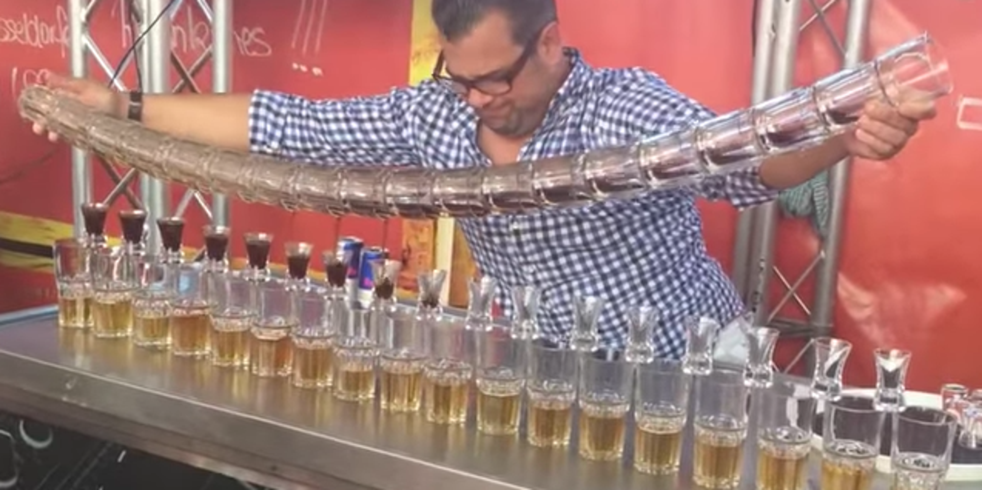 Watch This Bartender Pour 17 Jagerbombs At Once The Huffington Post