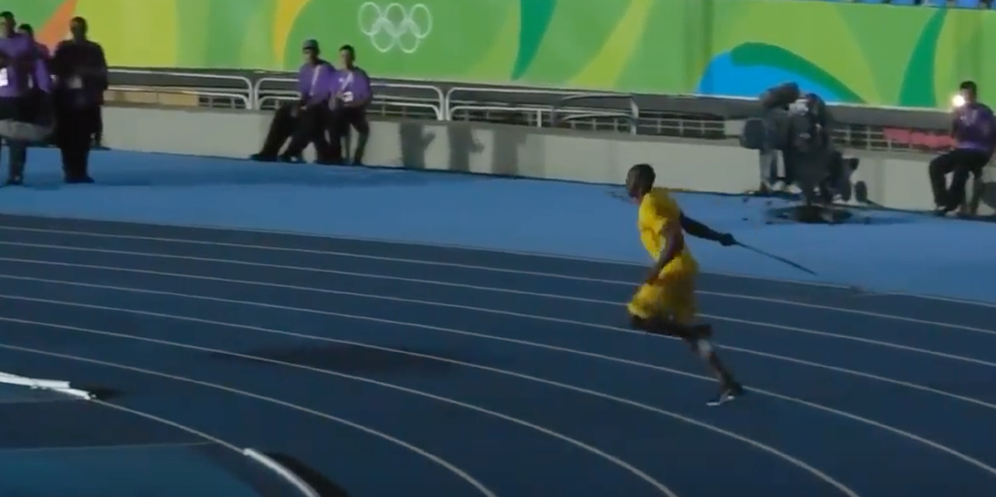Usain Bolt Throws The Javelin 56m In Rio Olympic Stadium HuffPost UK