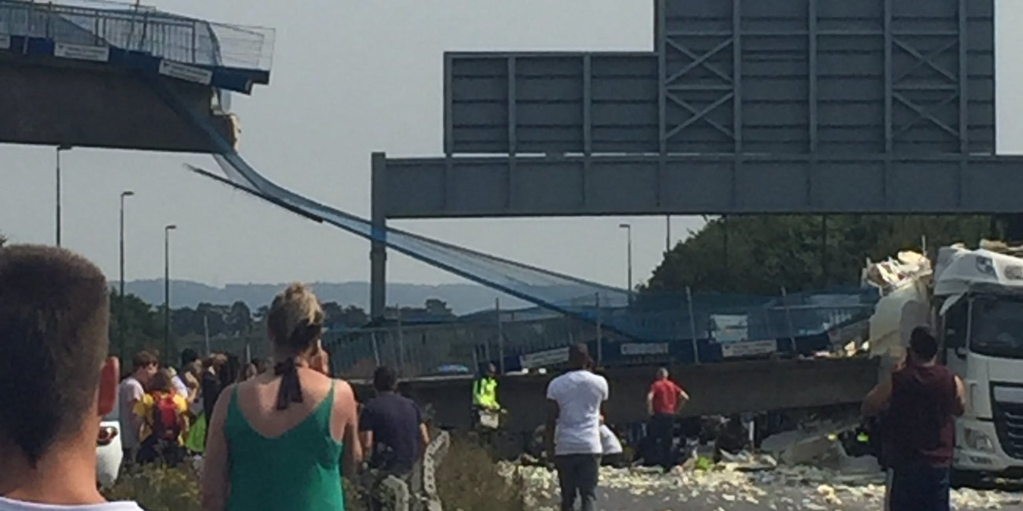 Kent M20 Motorway Bridge Collapse Hospitalises Motorcyclist In 'Major