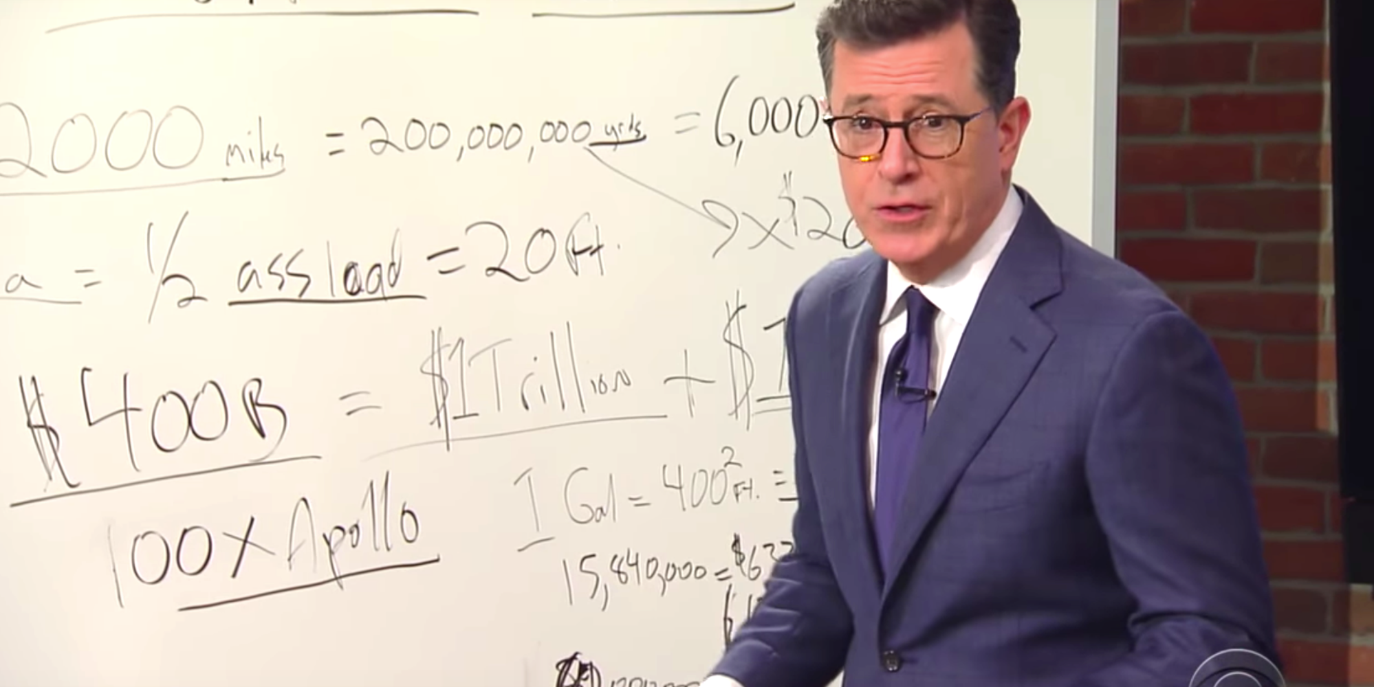 Stephen Colbert Does The Real Math On Donald Trump's Promised Border Wall