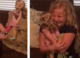 Girl With A Prosthetic Leg Overjoyed To Get A Doll That Has One, Too