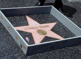 Someone Has Built A Tiny Wall Around Donald Trump's Star On The Hollywood Walk Of Fame