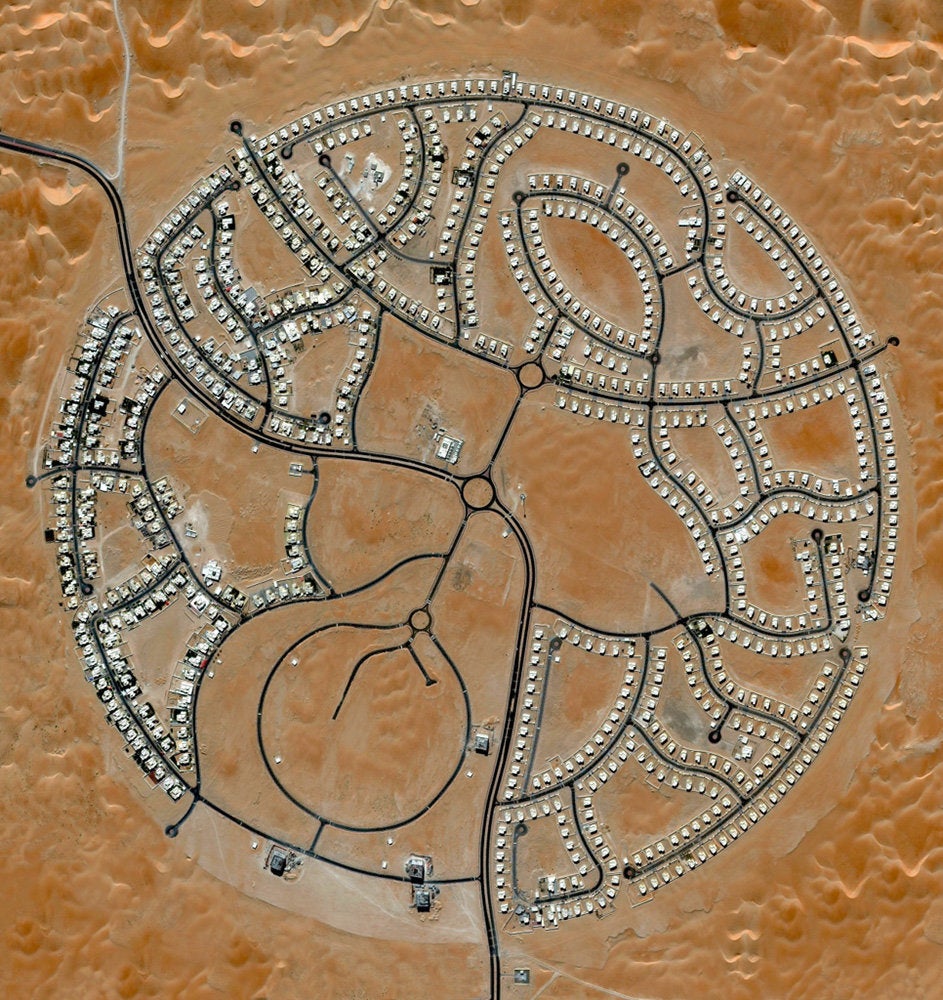 <strong>Marabe Al Dhafra</strong><br /><br /> The villas of Marabe Al Dhafra in Abu Dhabi, United Arab Emirates, are home to approximately 2,000 people. Located in one of the hottest regions of the world, the record high temperature here is 120.6°F.