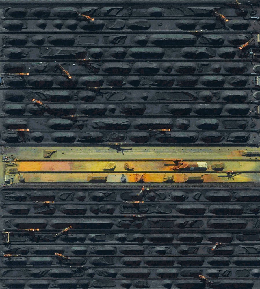 <strong>Qinhuangdao Coal Terminal</strong><br /><br /> The coal terminal at the Port of Qinhuangdao in China is the largest coal shipping facility in the country. From here, approximately 210 million tons of coal are transported to coal-burning power plants throughout southern China every year. In 2015, new data from the Chinese government revealed that the country has been burning up to 17 percent more coal each year than previously disclosed. The sharp upward revision in official figures means that China has been burning an additional 600 million tons of coal each year, and has released much more carbon dioxide – almost a billion more tons per year – than previously estimated.