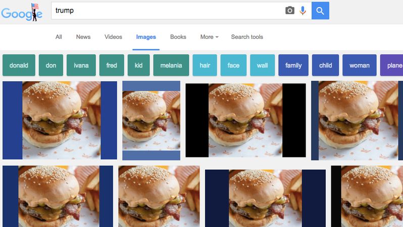 swap trump for cheeseburgers with this genius google chrome