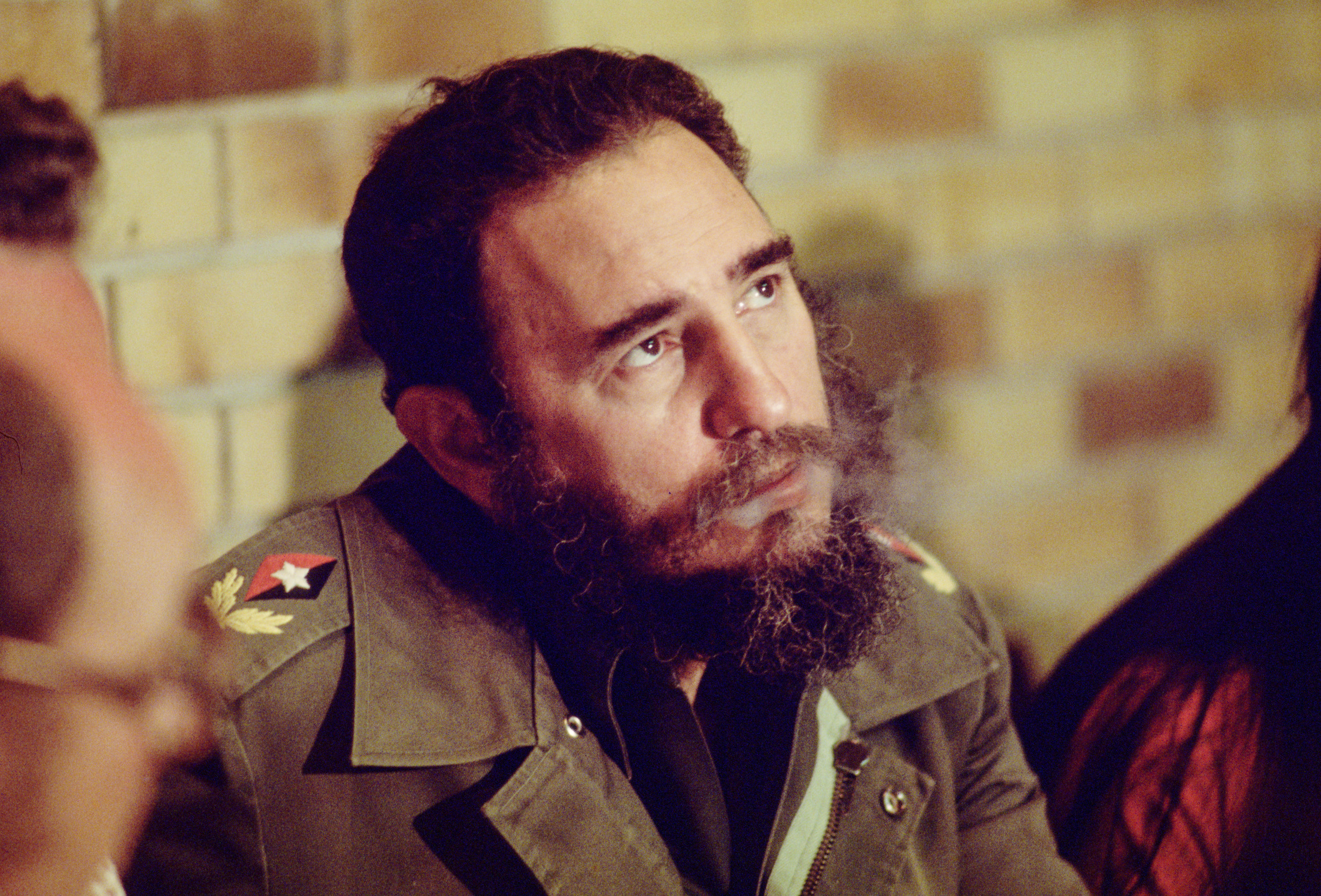 Castro is photographed in his office in Havana, Cuba in 1977.