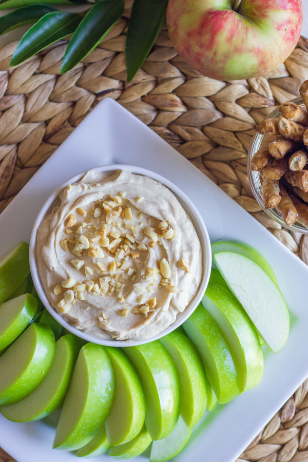 <strong>Get the <a href="http://lovelylittlekitchen.com/greek-yogurt-peanut-butter-dip/" target="_blank">Greek Yogurt Peanut Butter Dip recipe</a>&nbsp;from Lovely Little Kitchen</strong>