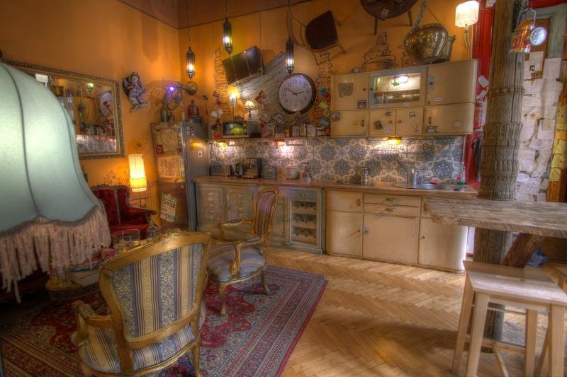 This vintage hangout's&nbsp;impeccably outfitted kitchen looks like something out of a dream: Join in frequent Hungarian <a href="http://www.hostelworld.com/hosteldetails.php/Lavender-Circus-Hostel-Doubles-and-Ensuites/Budapest/28384" target="_blank">cooking parties</a>, then retreat to your room to find <a href="https://www.lavendercircus.com/rooms" target="_blank">hand-drawn doodles</a> instead of wallpaper. Unlimited tea and coffee? Yes please! <i>$24 and up.</i>