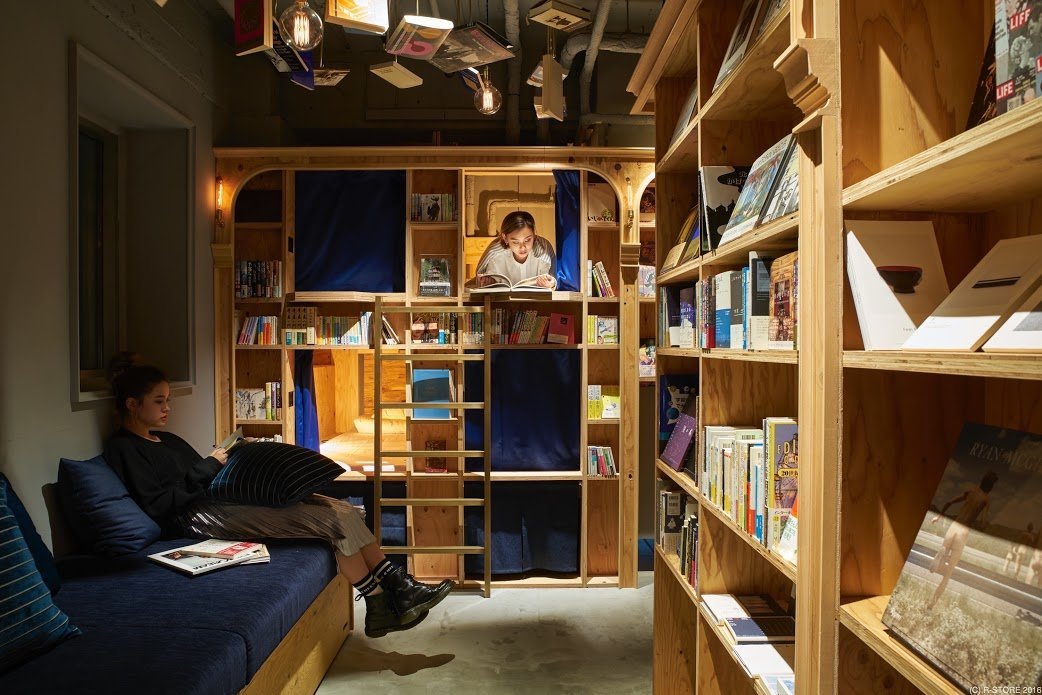 You'll <a href="http://www.boredpanda.com/bookstore-hostel-book-and-bed-tokyo-kyoto/" target="_blank">bunk in a bookcase</a> at this cozy hangout&nbsp;in&nbsp;bustling <a href="http://www.huffingtonpost.com/viator/5-days-in-kyoto_b_3661277.html">Kyoto</a>. Choose from one of 5,000 titles and get your read on&nbsp;in a&nbsp;cozy nook or the larger&nbsp;lobby. The&nbsp;hostel has a&nbsp;<a href="http://www.huffingtonpost.com/entry/book-bed-hostel-tokyo-japan_us_571727d6e4b0018f9cbba222">another location</a> in Tokyo, too. <i>$39 and up.</i>
