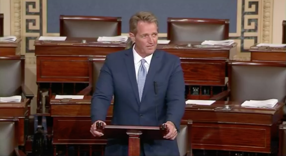 <strong>Jeff Flake: “It is time for our complicity and our accommodation of the unacceptable to end."</strong>