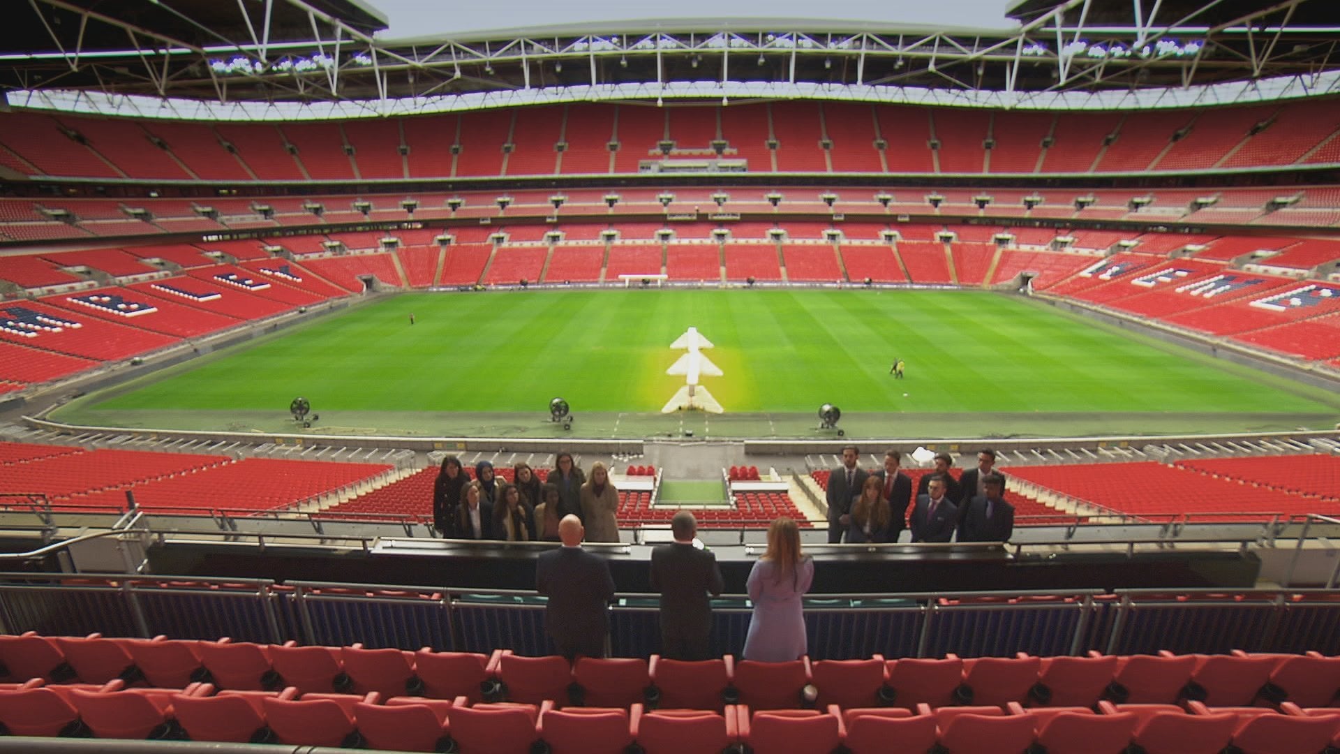 <strong>The teams assembled at Wembley&nbsp;</strong>