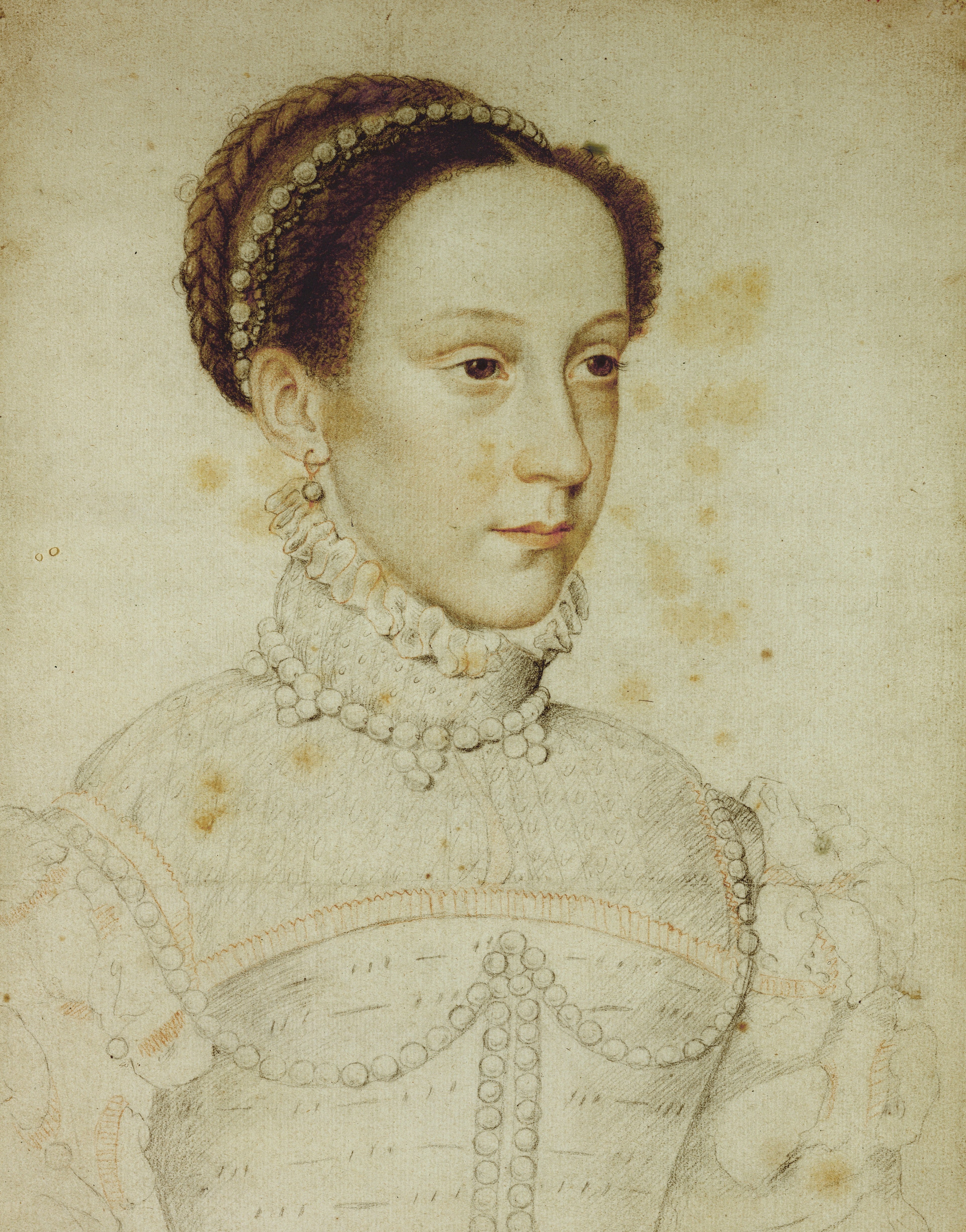 <strong>Mary Stuart, Queen of the Scots, by Jean Clouet, 1559</strong>