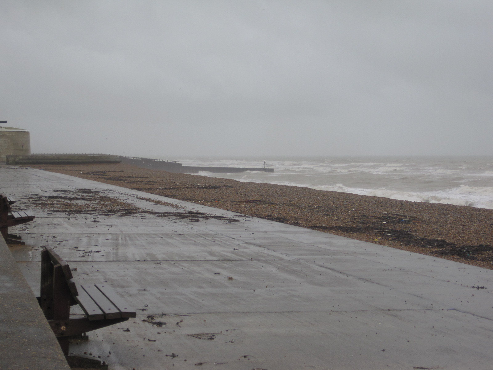 <strong>Seaford seafront in East Sussex, as people in a coastal town have been advised to stay in and keep doors and windows shut after reports of a noxious odour.</strong>