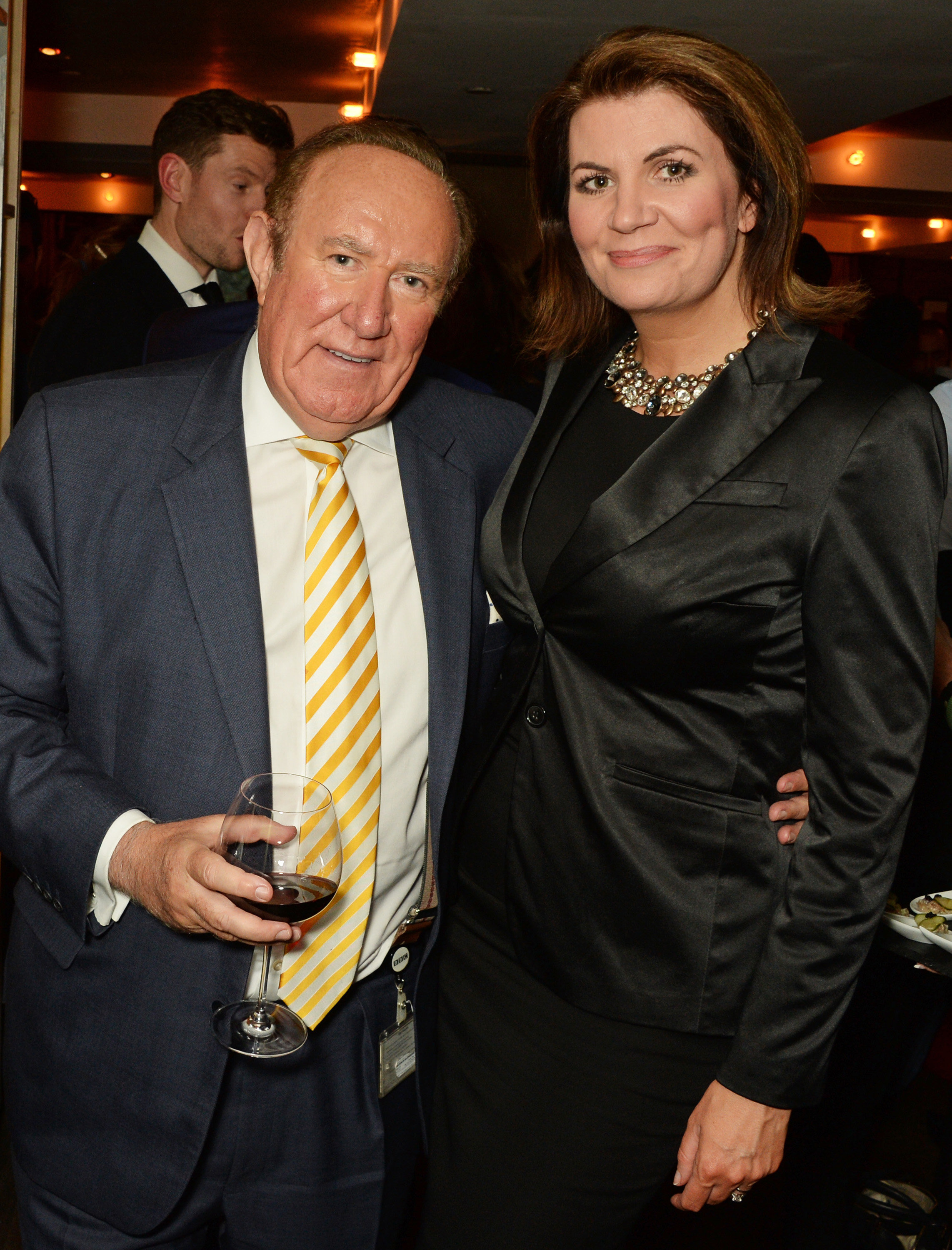 <strong>Hartley-Brewer, pictured above with Andrew Neil in 2016, has dismissed the incident as 'mildly amusing'</strong>