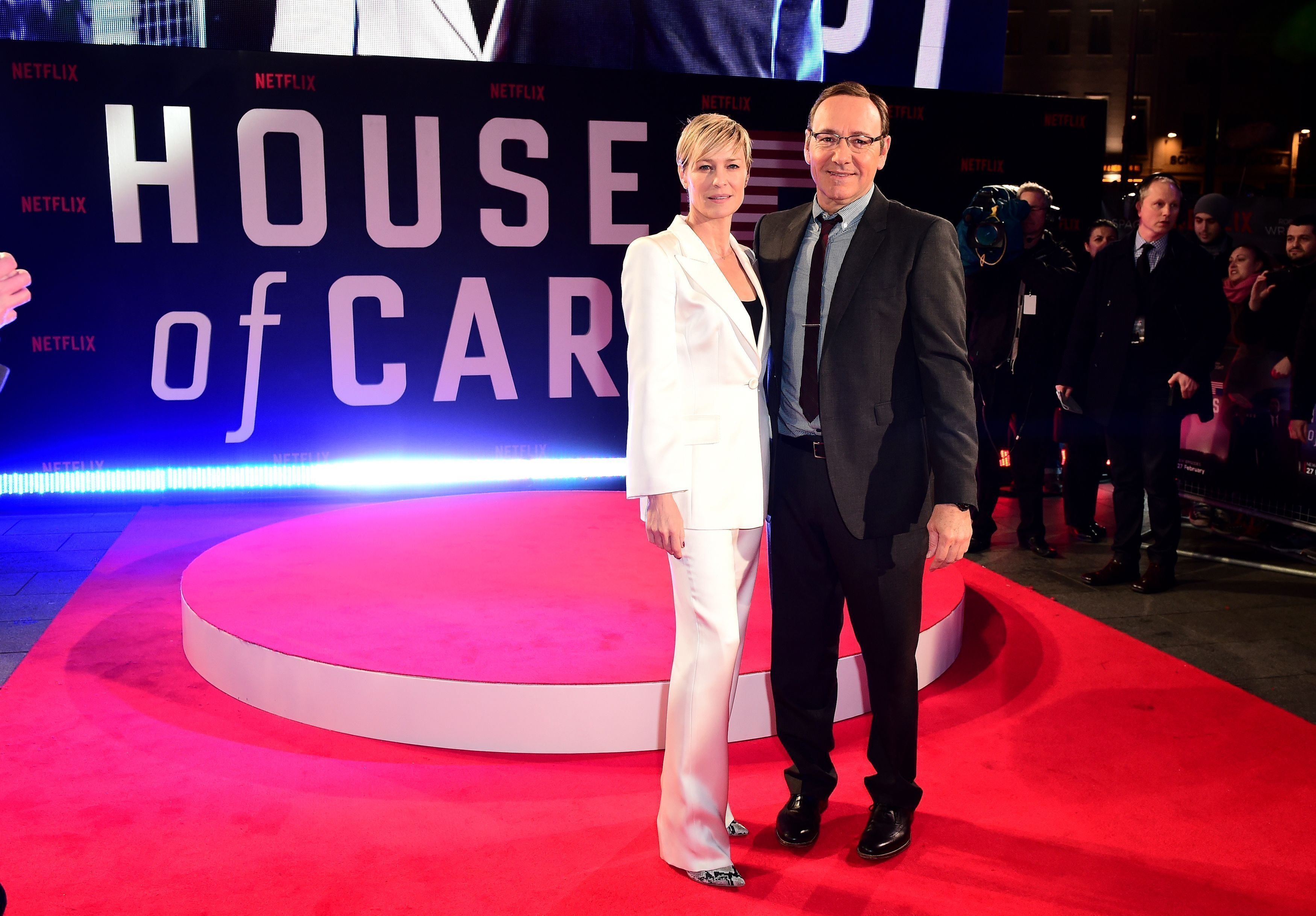 House of Cards stars Robin Wright and Kevin Spacey.