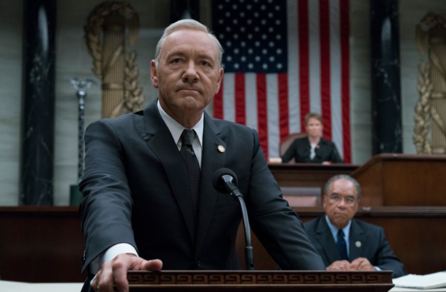 <strong>﻿Kevin Spacey as Frank Underwood</strong>