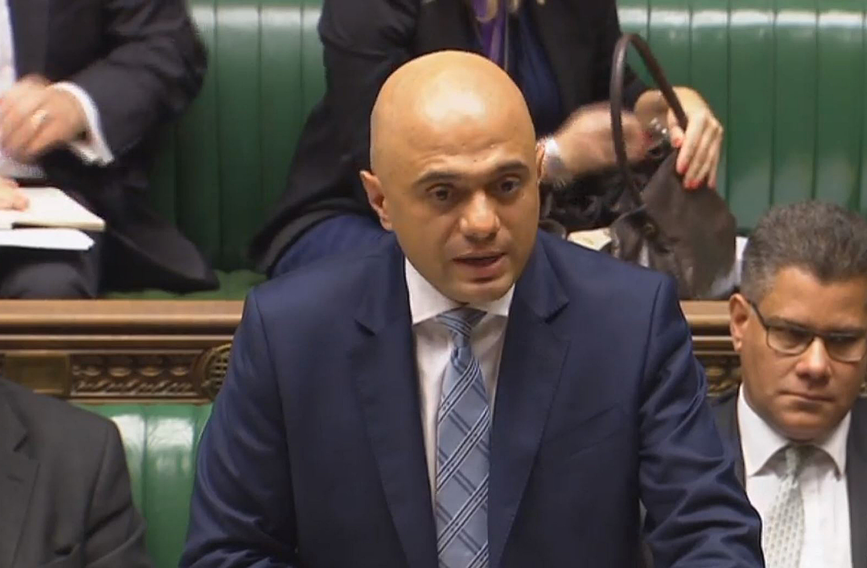 Sajid Javid was questioned in the Commons this week.