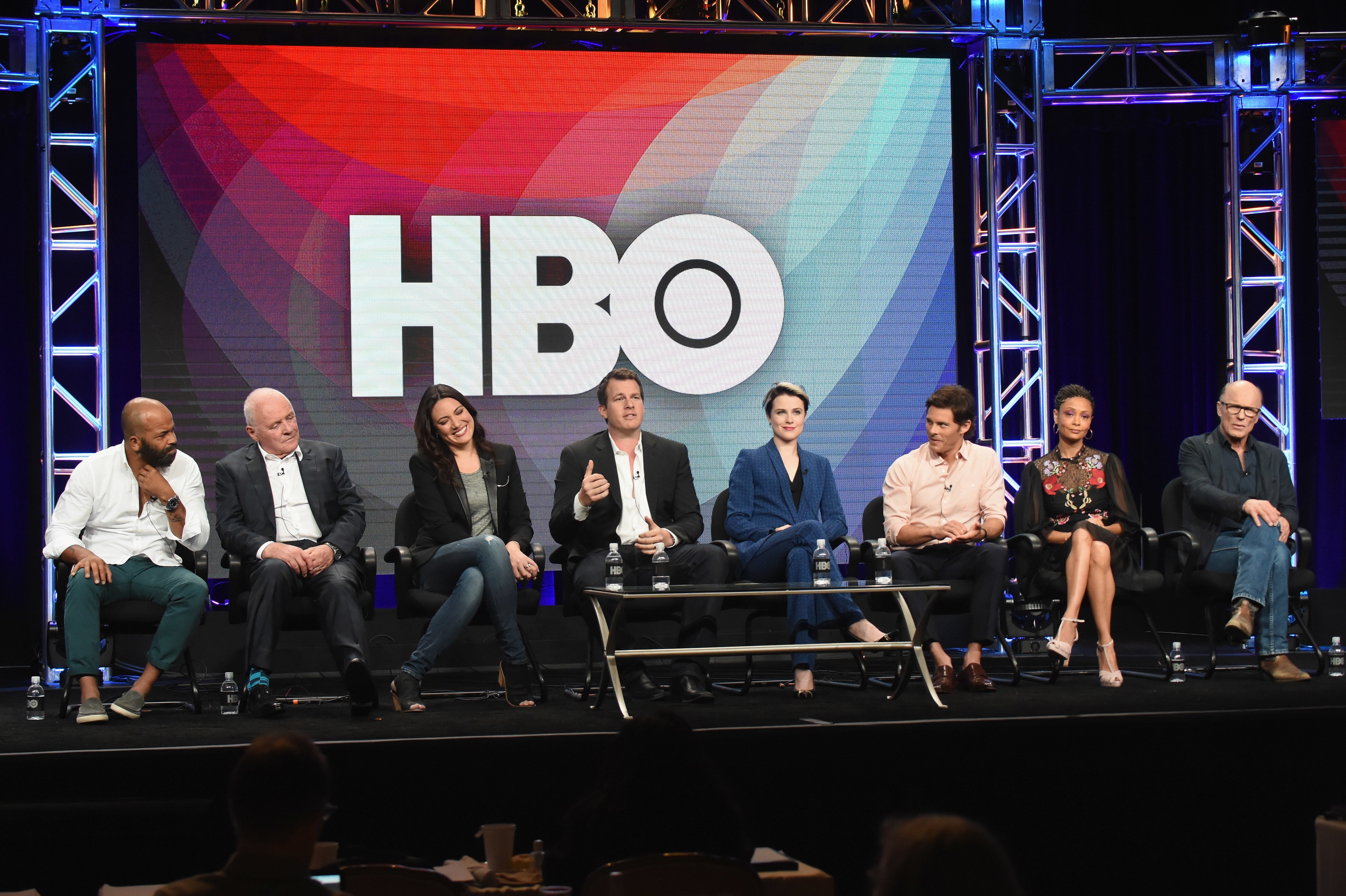 <strong>The 'Westworld' team at a media event last year</strong>