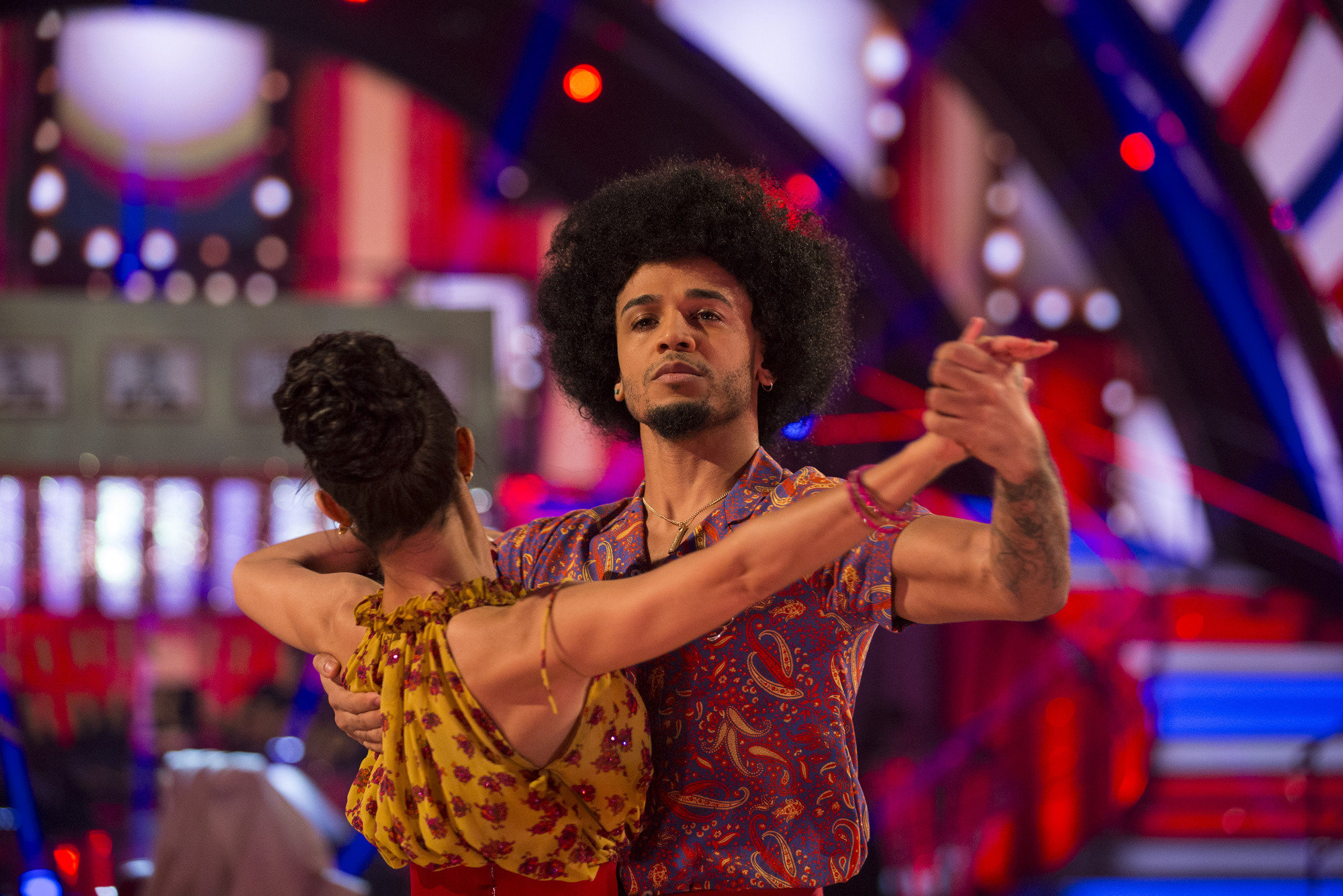 <strong>Aston and Janette during their last dance of the series</strong>