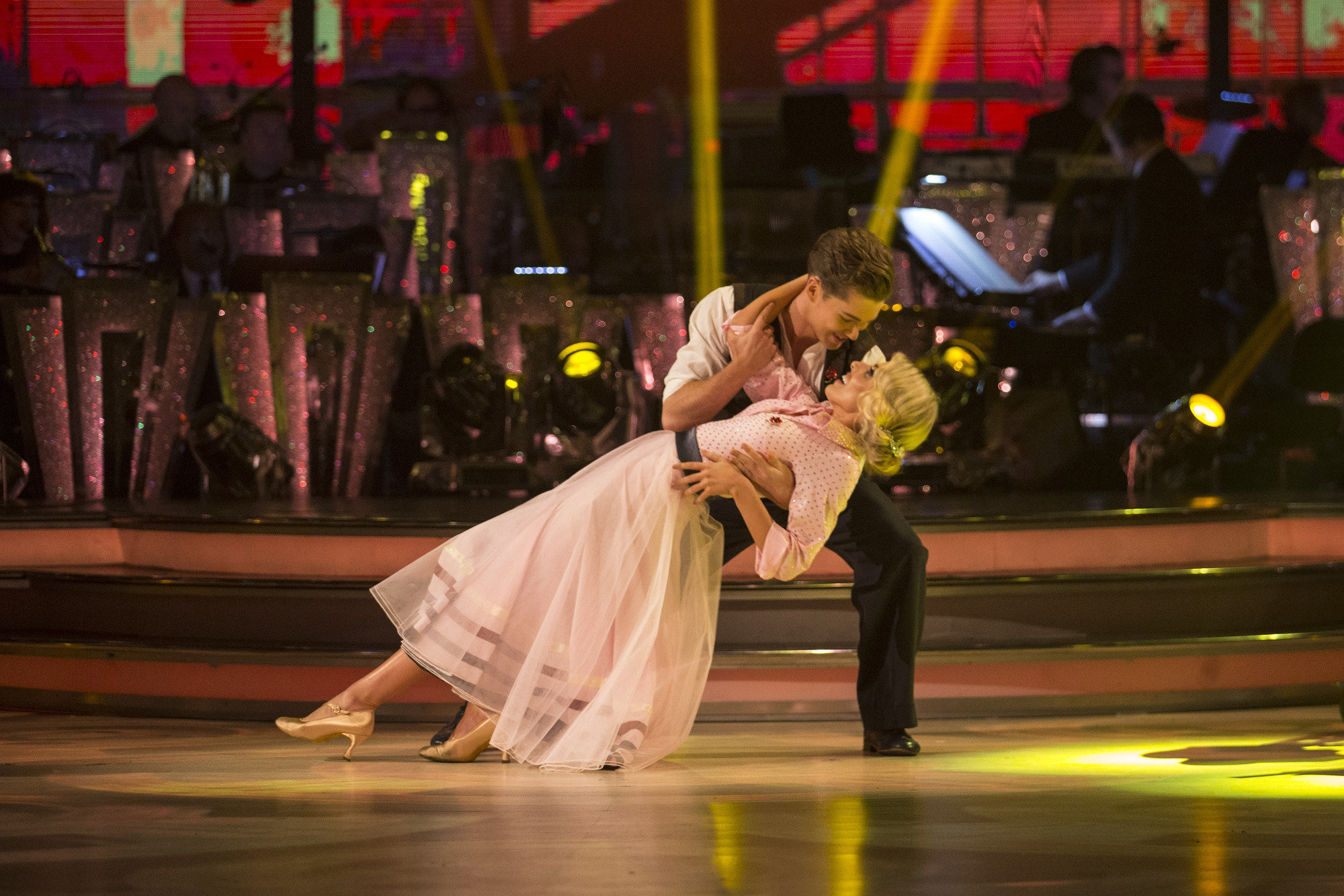 <strong>Mollie King and AJ Pritchard during their routine last weekend</strong>