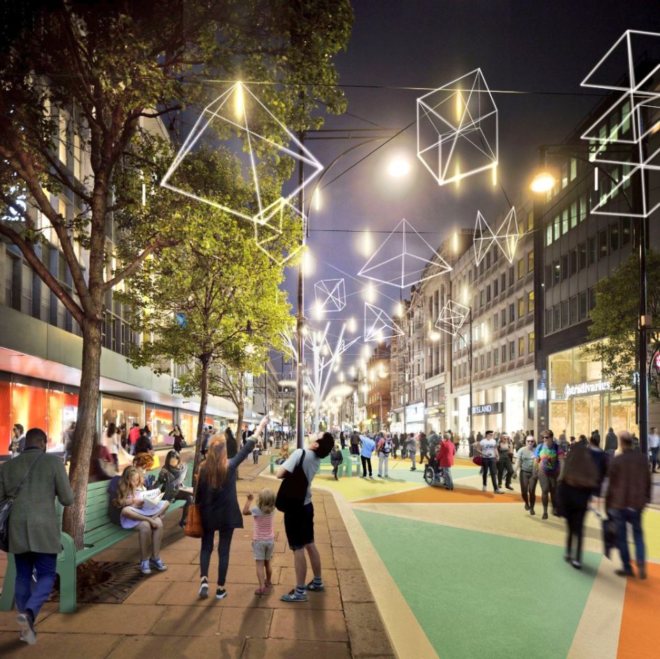 <strong>The new look Oxford Street seen in pictures released by Mayor Sadiq Khan</strong>