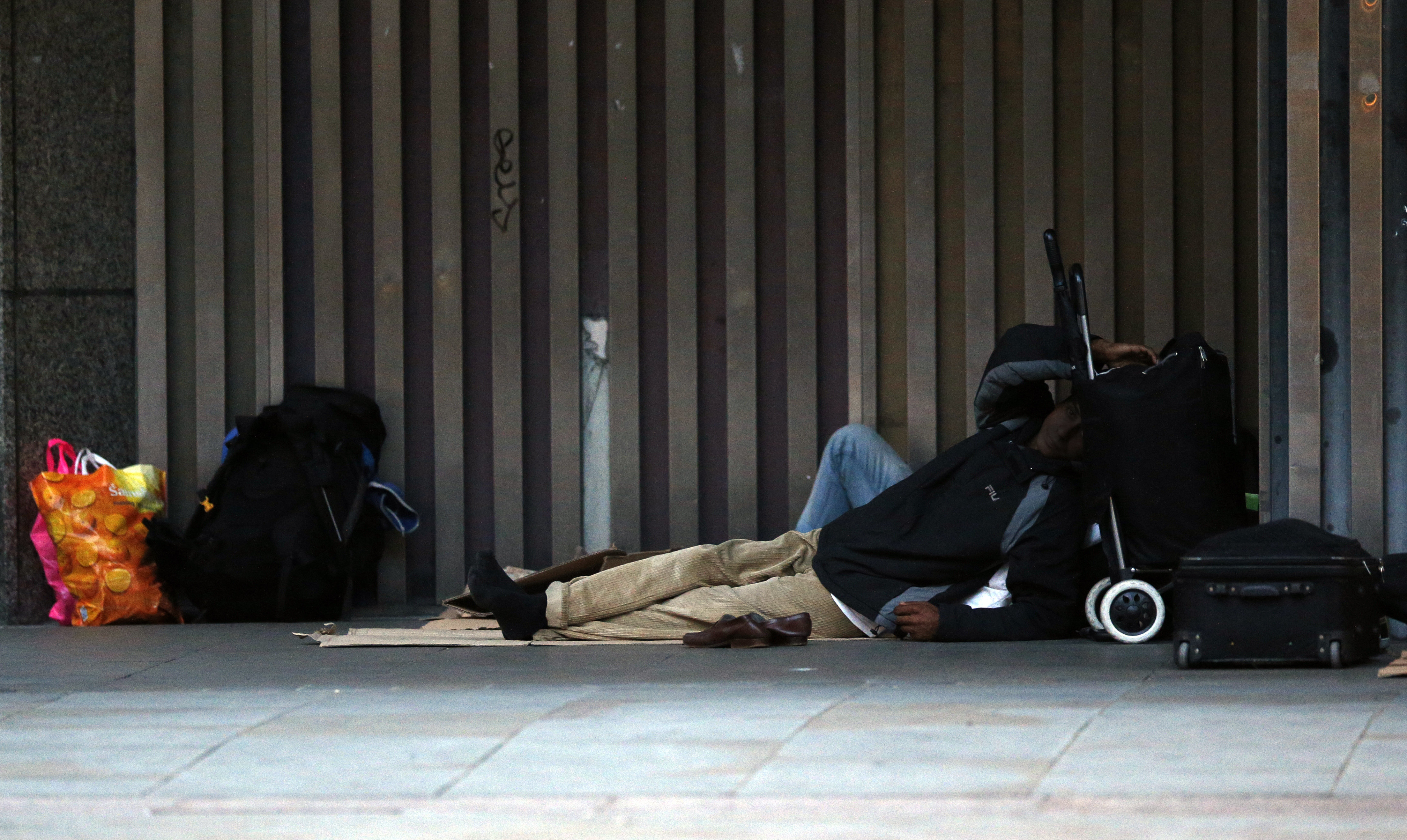 <strong>A person sleeps rough in Westminster</strong>