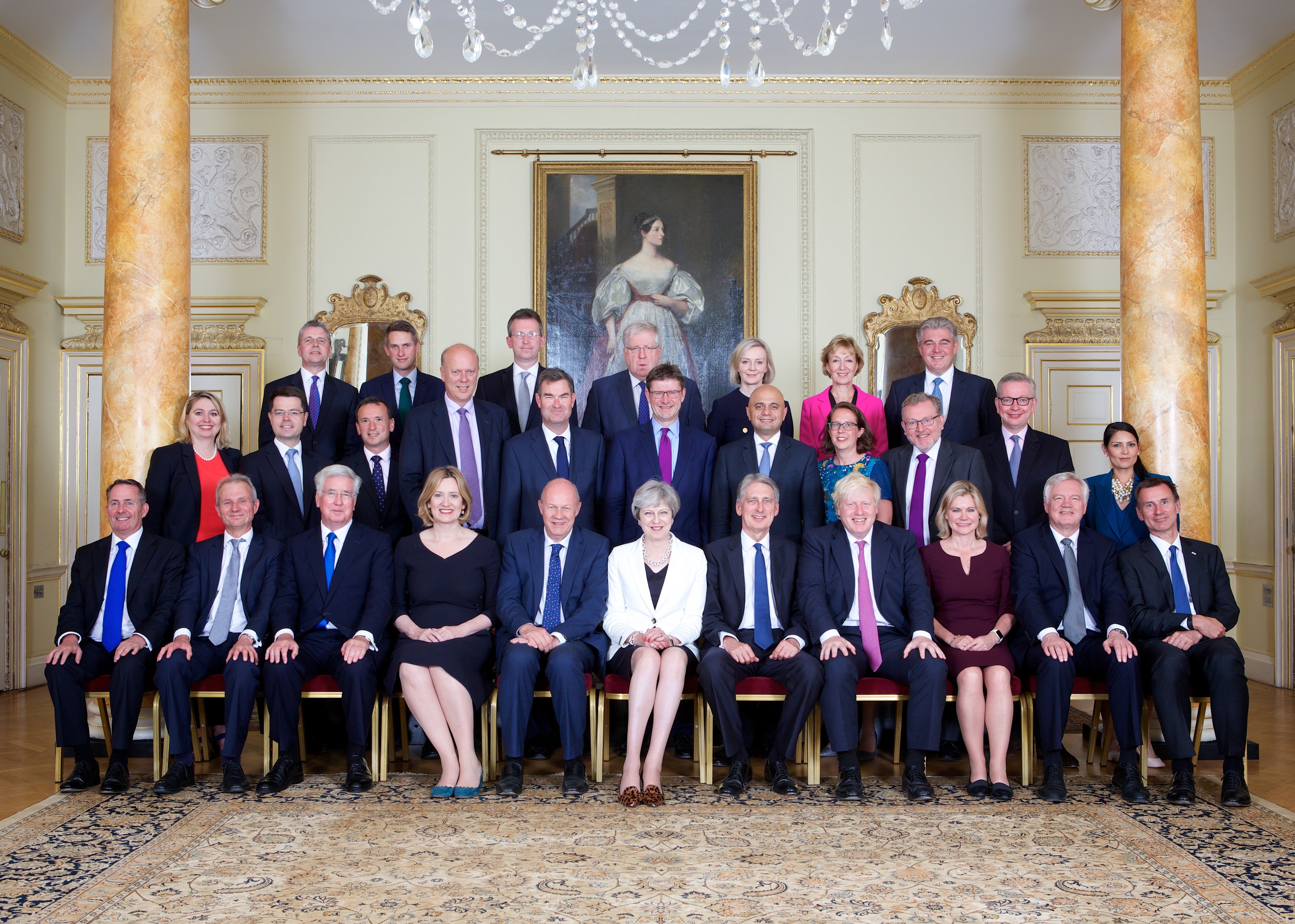 May's Cabinet, before Sir Michael Fallon's departure.