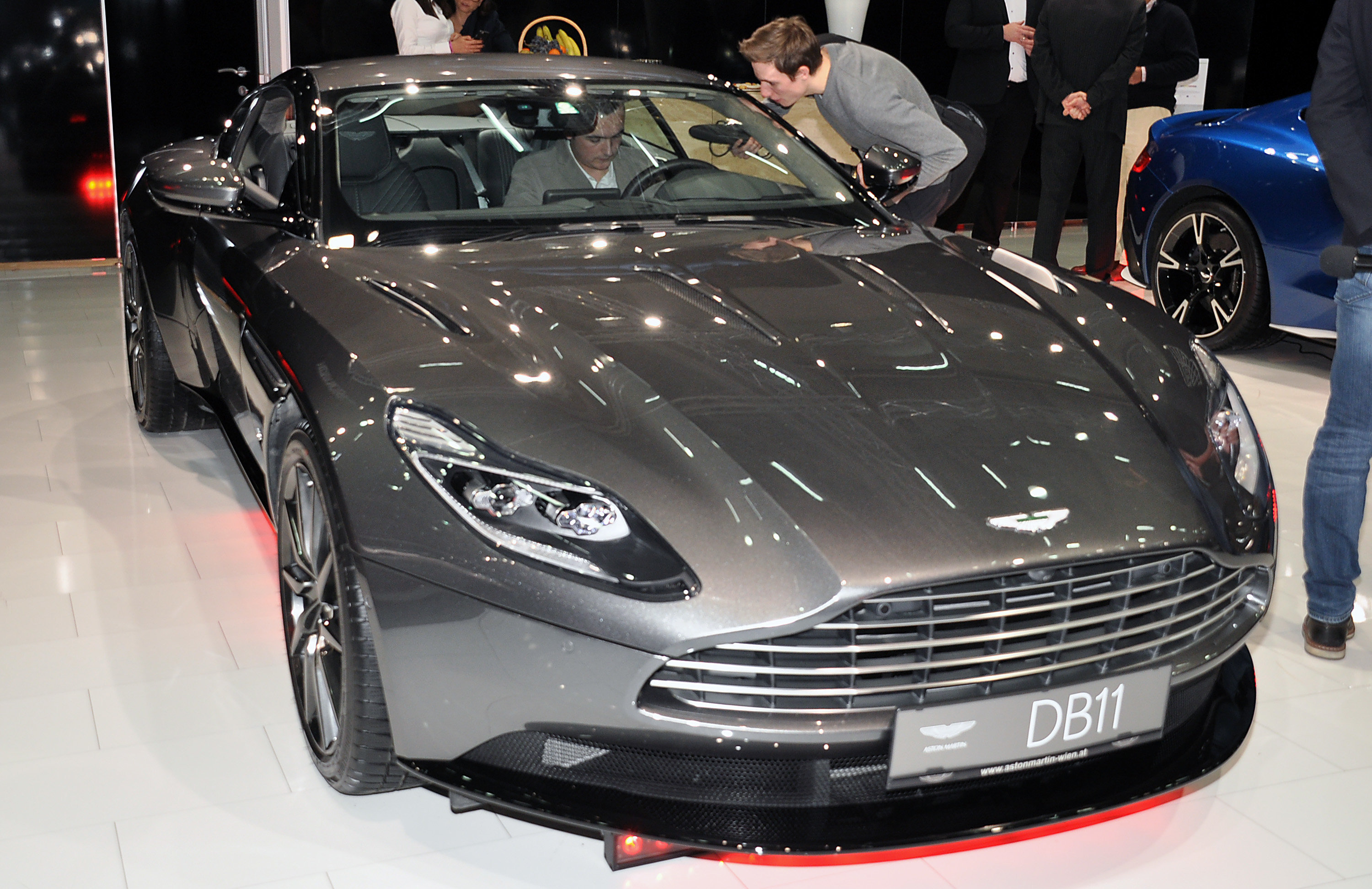 This Aston Martin DB11 is displayed during the Vienna Autoshow, as part of Vienna Holiday Fair. The Vienna Autoshow will be held January 12-15. on January 11, 2017 in Vienna, Austria.