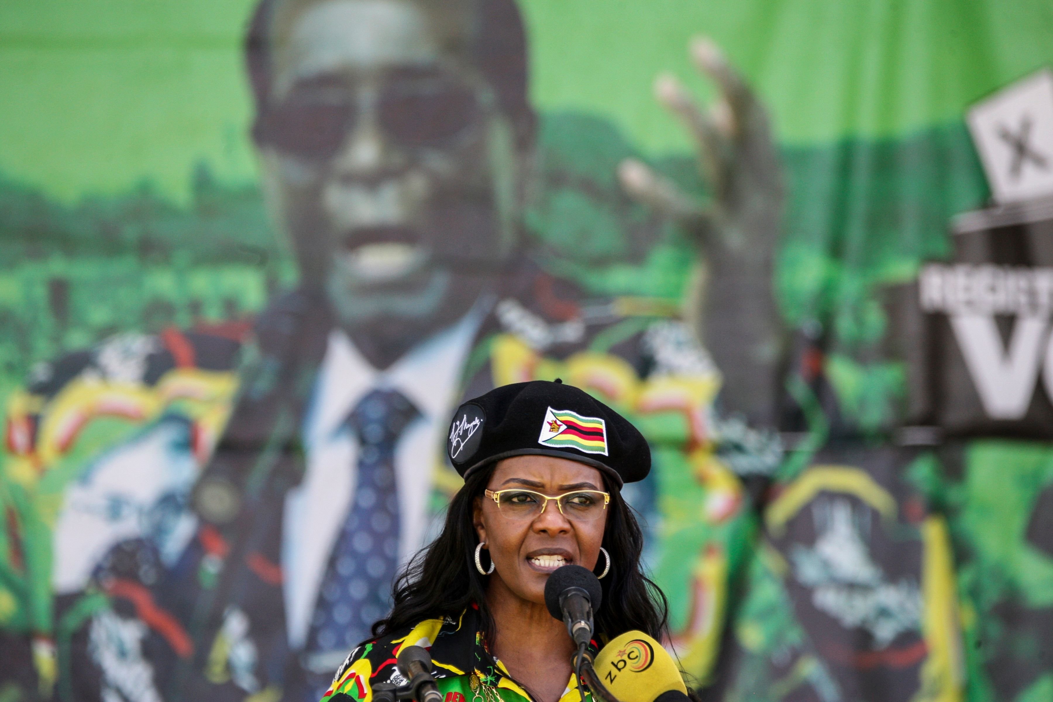 <strong>Grace Mugabe delivering a speech during the Zanu PF youth interface rally in November&nbsp;</strong>