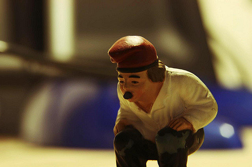 A caganer is a traditional nativity figure in Catalonia. Licensed under <a href="https://www.flickr.com/photos/adriagarcia/2471793650/">CC BY-SA 2.0</a>.