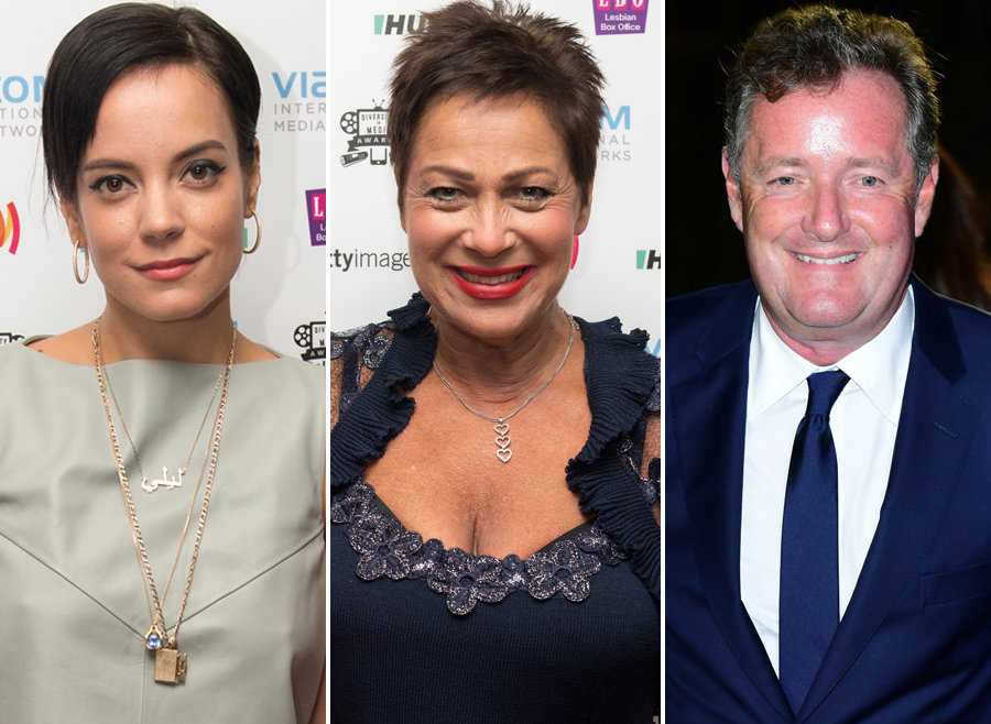 <strong>Lily Allen, Denise Welch and Piers Morgan</strong>