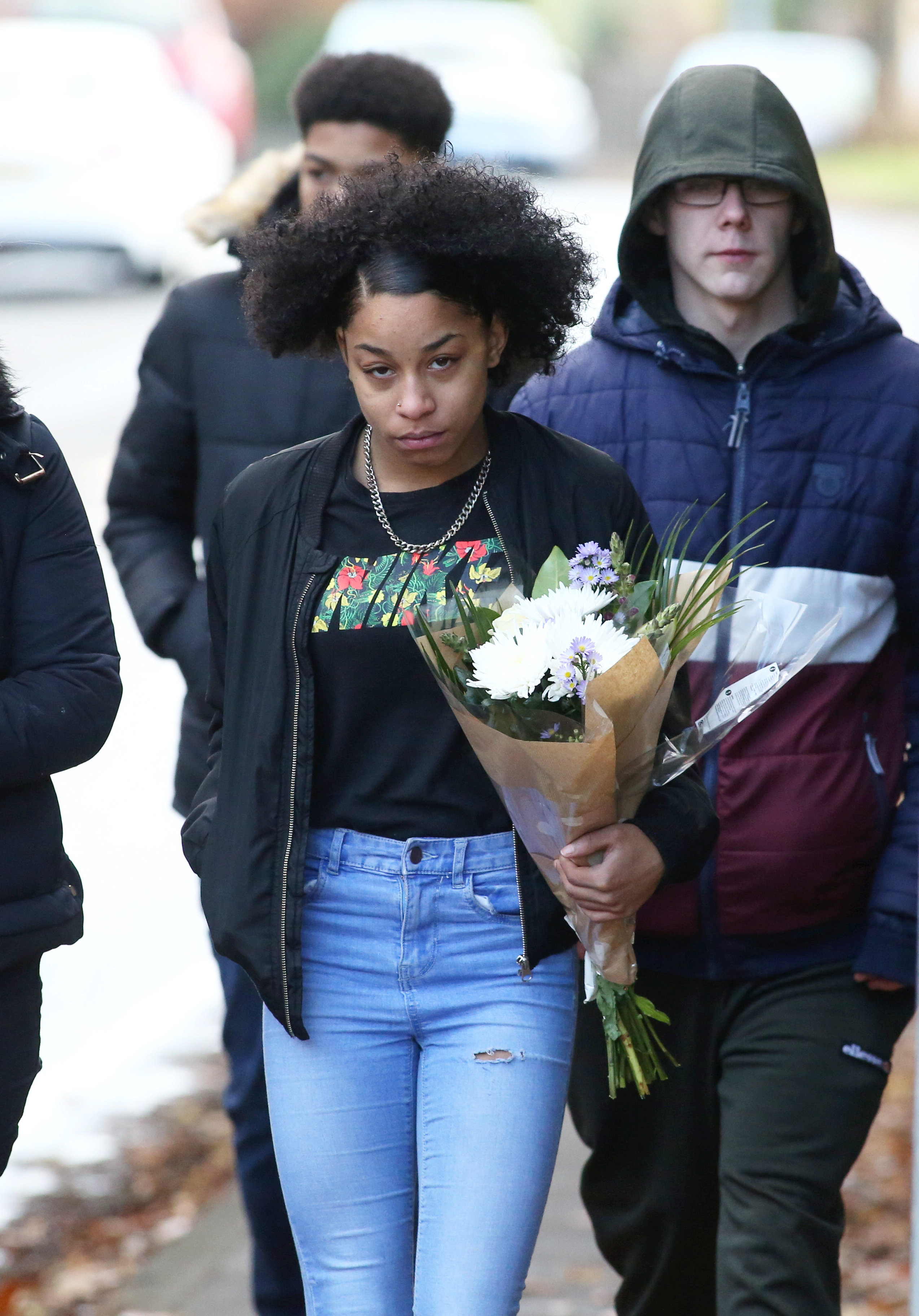 <strong>Mourners bring floral tributes to the spot where five people lost their lives&nbsp;</strong>