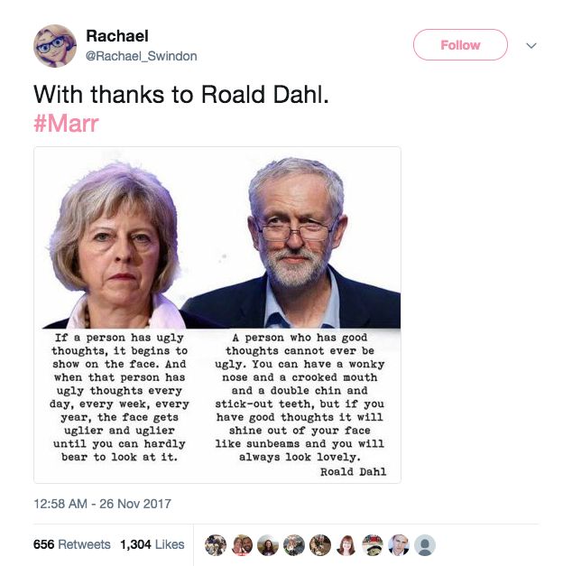 <strong>The original post used quotes from The Twits to suggest Theresa May is 'ugly'&nbsp;</strong>