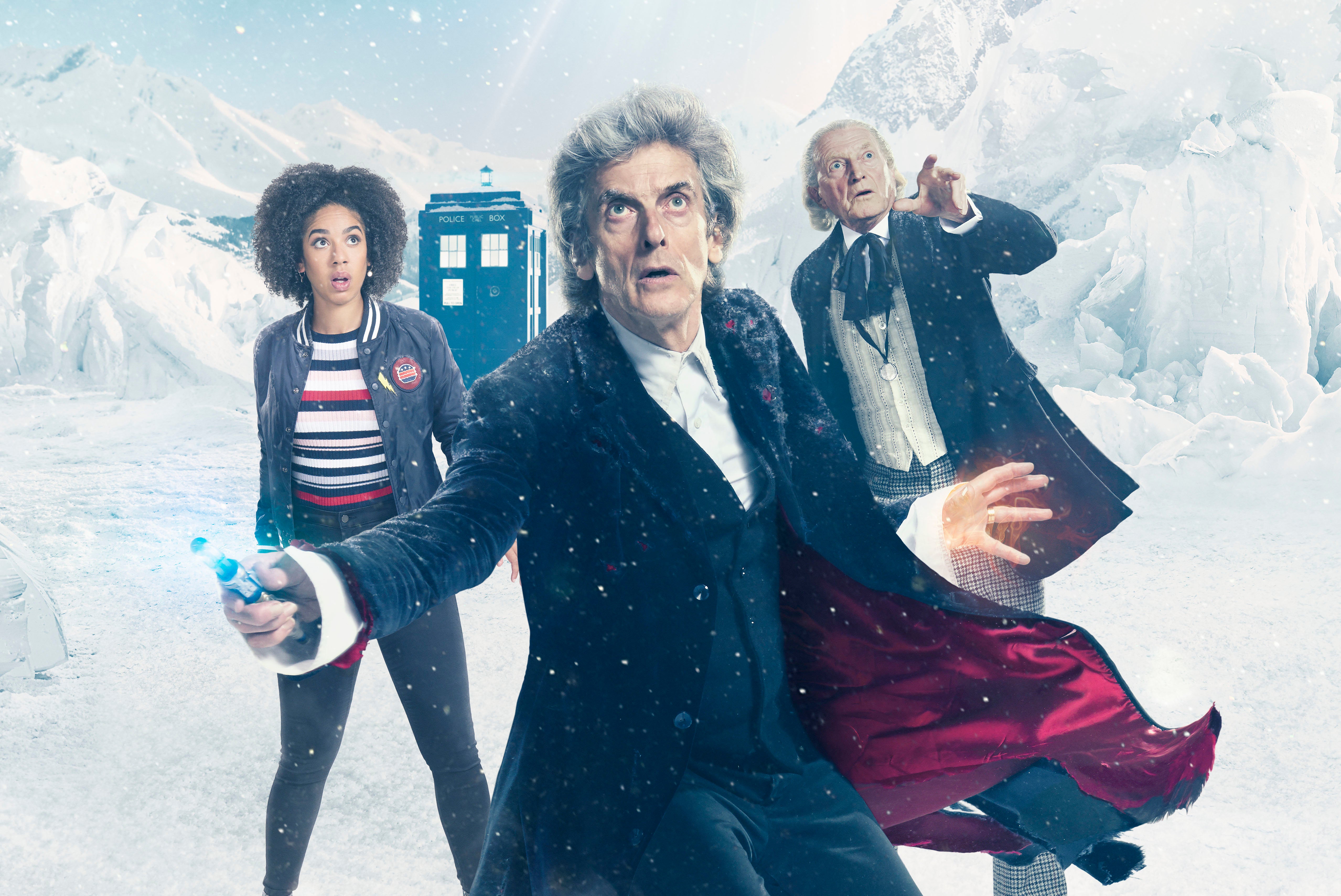 <strong>Pearl, Peter Capaldi and David Bradley in the 2017 Christmas Special </strong>