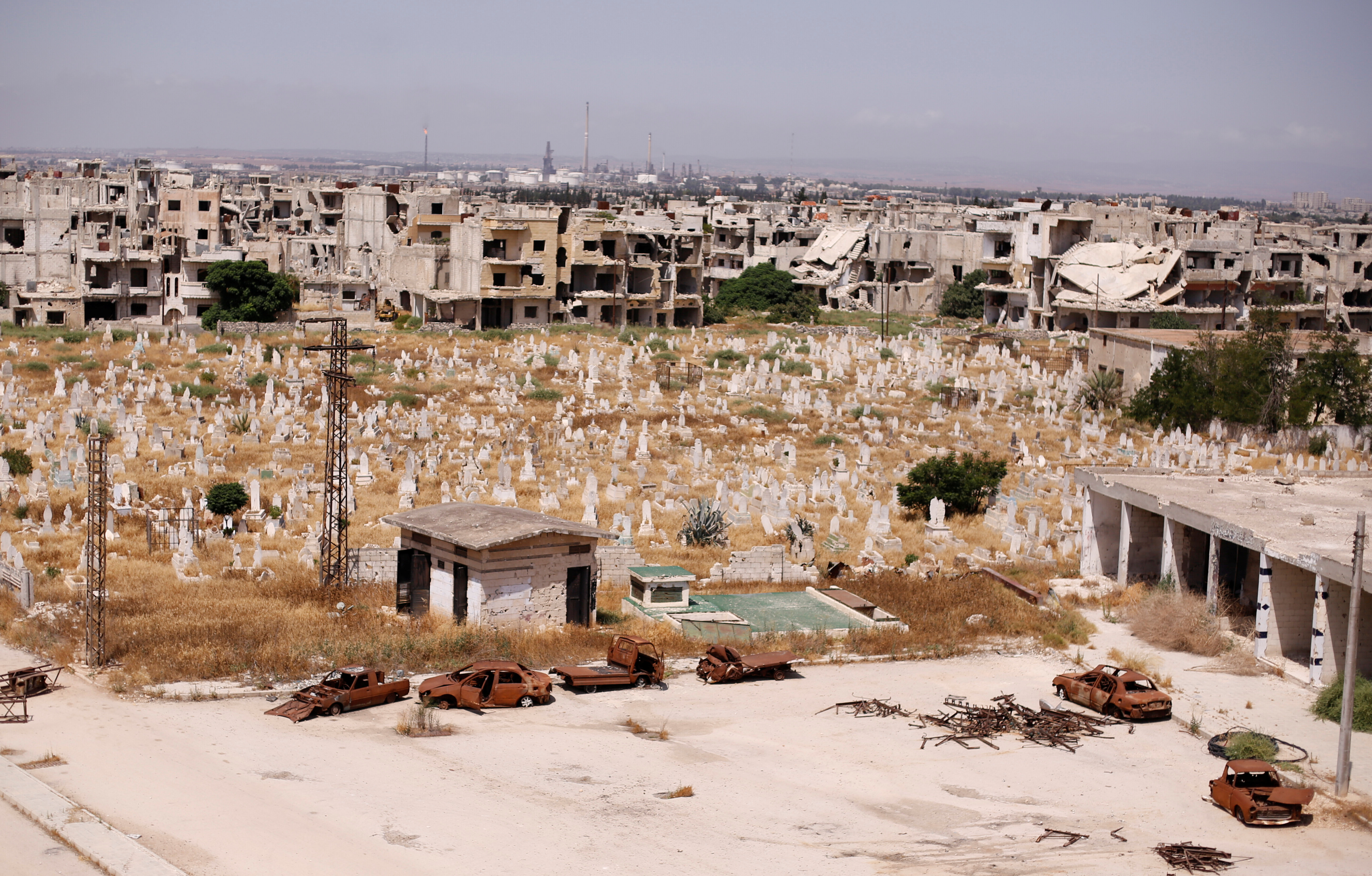 <strong>The families left the Syrian city of Homs, which&nbsp;has been a key battleground in the conflict.</strong>