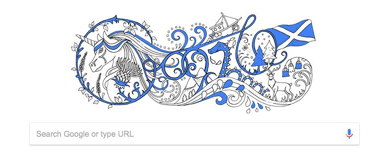 <strong>Thursday's Google doodle featured a Scottish theme</strong>