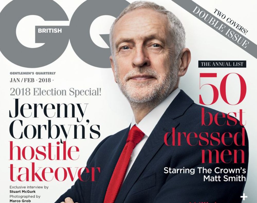 Jeremy Corbyn on the cover of British GQ