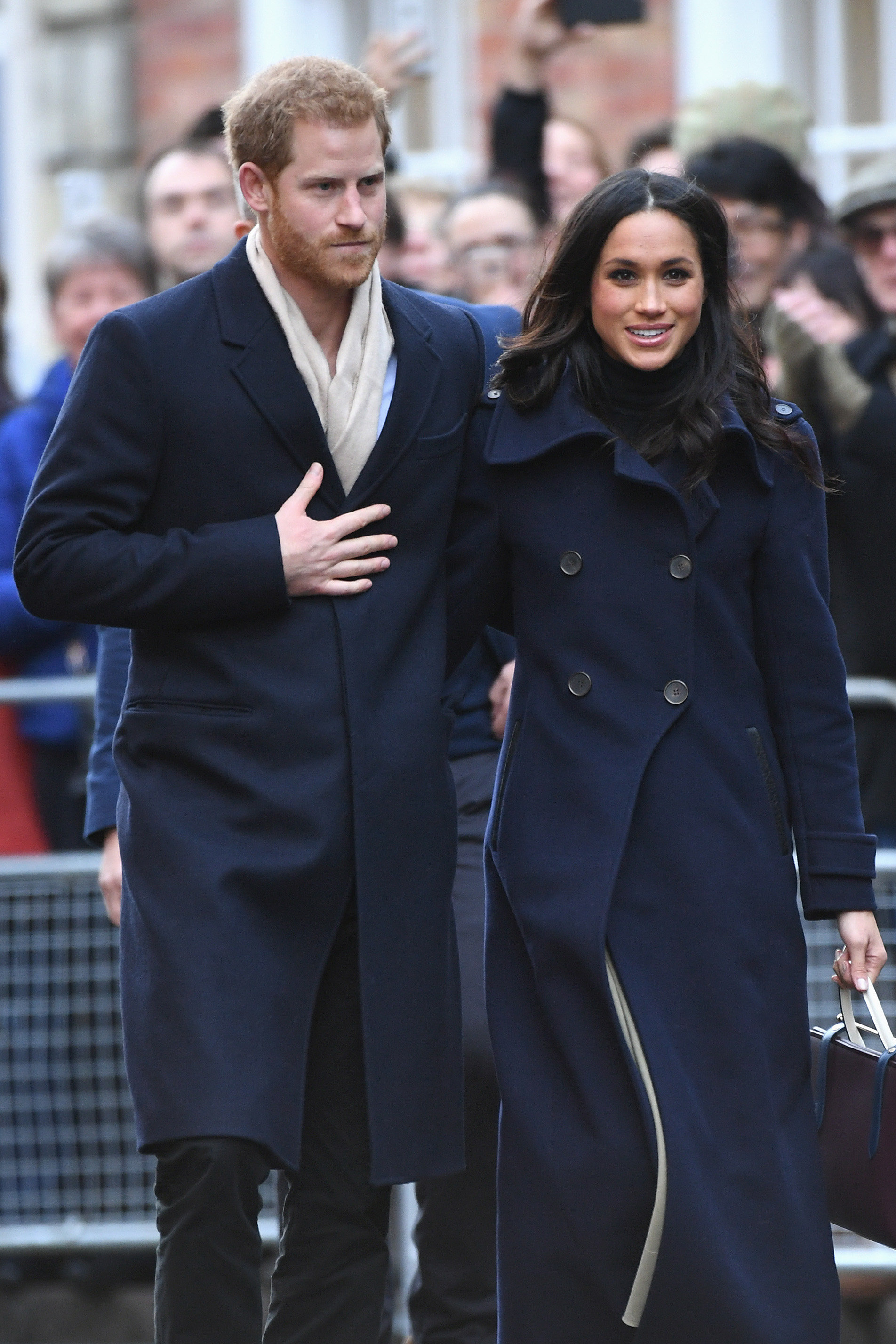 <strong>The Royal couple greeted crowds in Nottingham this morning during their first public outing since announcing their engagement&nbsp;</strong>